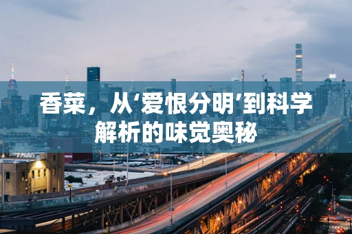 香菜，从‘爱恨分明’到科学解析的味觉奥秘