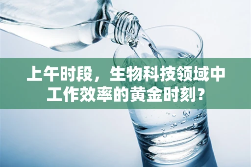 上午时段，生物科技领域中工作效率的黄金时刻？