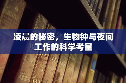凌晨的秘密，生物钟与夜间工作的科学考量