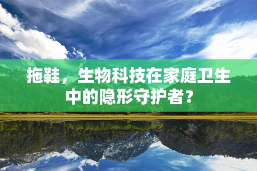 拖鞋，生物科技在家庭卫生中的隐形守护者？