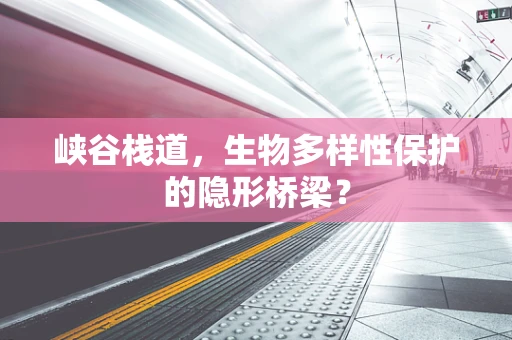 峡谷栈道，生物多样性保护的隐形桥梁？