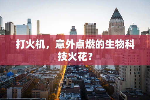 打火机，意外点燃的生物科技火花？