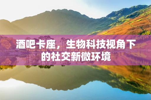 酒吧卡座，生物科技视角下的社交新微环境