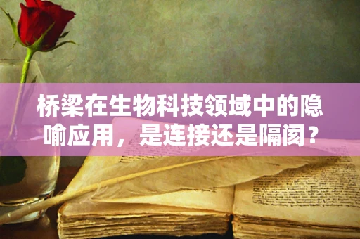 桥梁在生物科技领域中的隐喻应用，是连接还是隔阂？