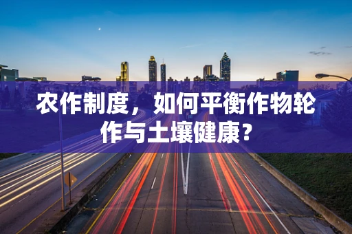 农作制度，如何平衡作物轮作与土壤健康？