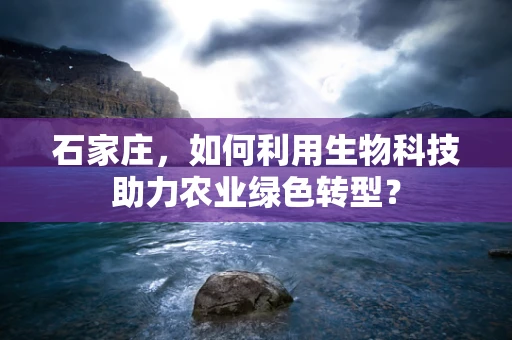 石家庄，如何利用生物科技助力农业绿色转型？