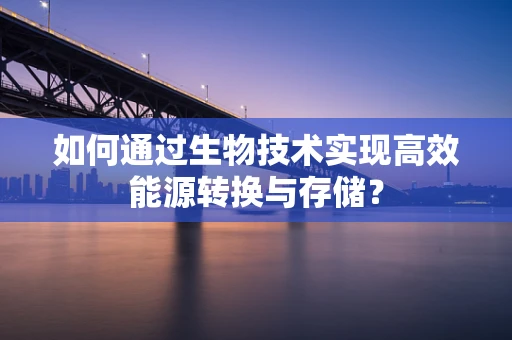 如何通过生物技术实现高效能源转换与存储？