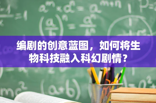 编剧的创意蓝图，如何将生物科技融入科幻剧情？