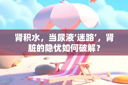 肾积水，当尿液‘迷路’，肾脏的隐忧如何破解？