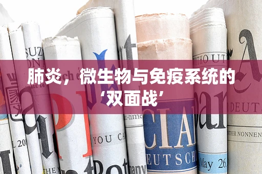 肺炎，微生物与免疫系统的‘双面战’