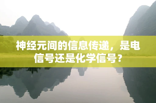 神经元间的信息传递，是电信号还是化学信号？