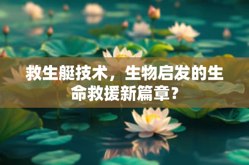 救生艇技术，生物启发的生命救援新篇章？