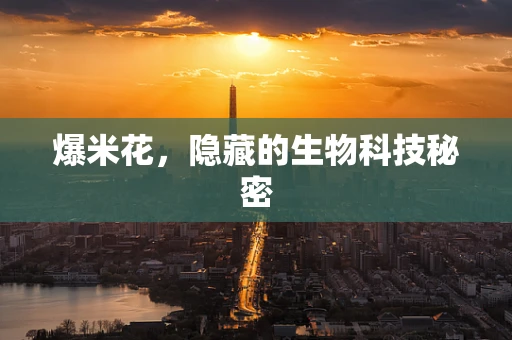 爆米花，隐藏的生物科技秘密