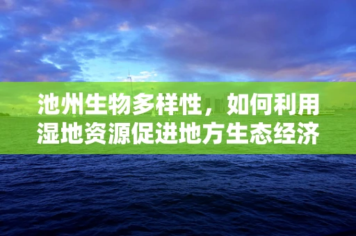 池州生物多样性，如何利用湿地资源促进地方生态经济发展？