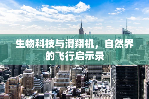 生物科技与滑翔机，自然界的飞行启示录
