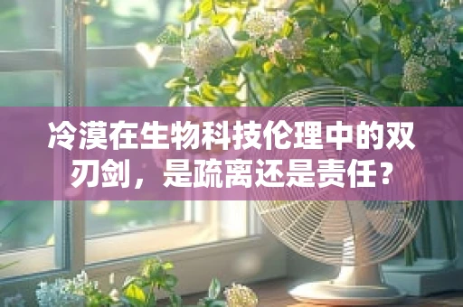 冷漠在生物科技伦理中的双刃剑，是疏离还是责任？