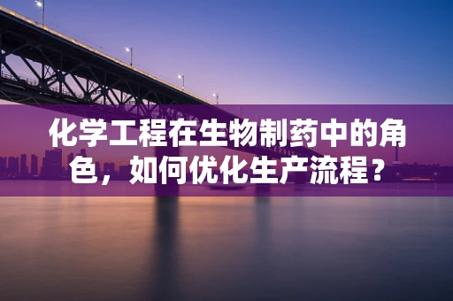 化学工程在生物制药中的角色，如何优化生产流程？