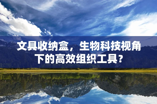 文具收纳盒，生物科技视角下的高效组织工具？