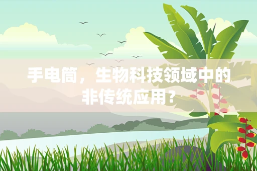 手电筒，生物科技领域中的非传统应用？