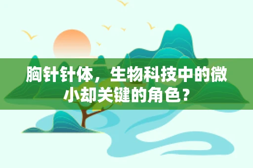 胸针针体，生物科技中的微小却关键的角色？
