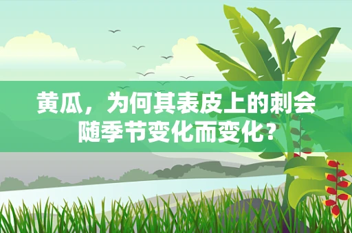 黄瓜，为何其表皮上的刺会随季节变化而变化？