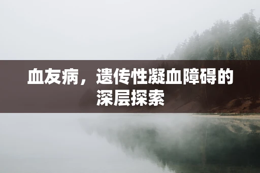 血友病，遗传性凝血障碍的深层探索