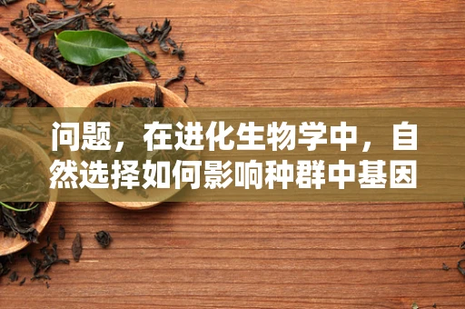 问题，在进化生物学中，自然选择如何影响种群中基因频率的动态变化？