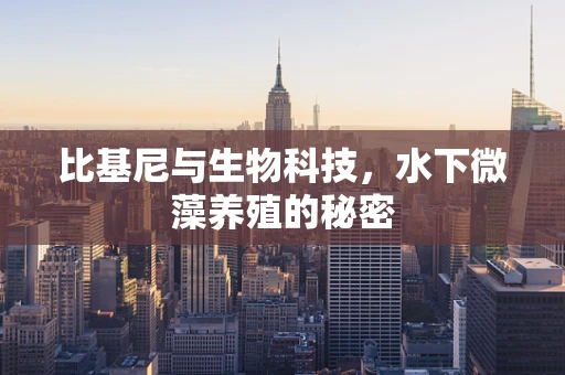 比基尼与生物科技，水下微藻养殖的秘密
