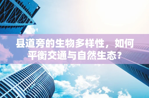 县道旁的生物多样性，如何平衡交通与自然生态？