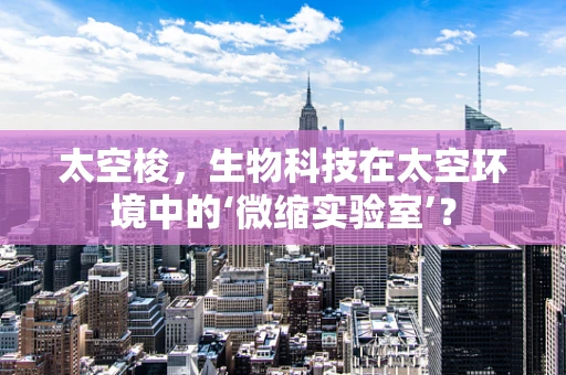 太空梭，生物科技在太空环境中的‘微缩实验室’？