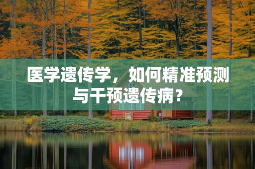 医学遗传学，如何精准预测与干预遗传病？