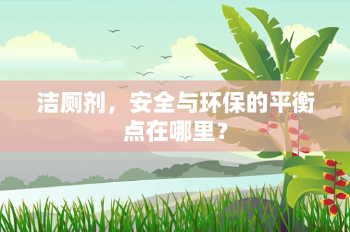 洁厕剂，安全与环保的平衡点在哪里？