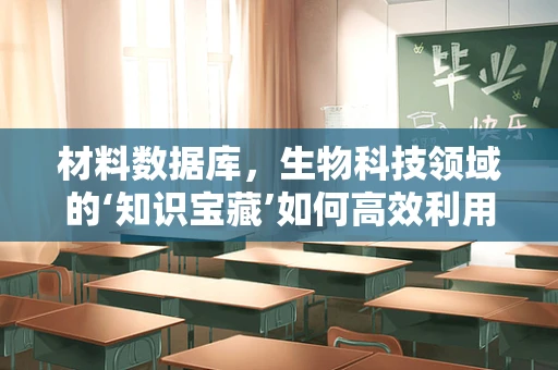 材料数据库，生物科技领域的‘知识宝藏’如何高效利用？