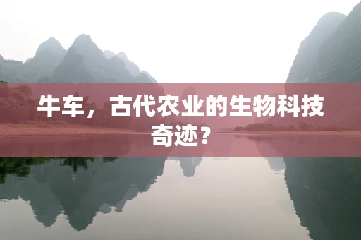 牛车，古代农业的生物科技奇迹？