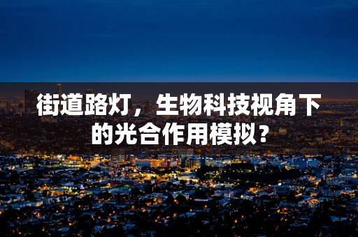 街道路灯，生物科技视角下的光合作用模拟？