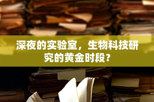 深夜的实验室，生物科技研究的黄金时段？