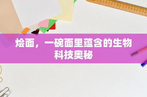 烩面，一碗面里蕴含的生物科技奥秘