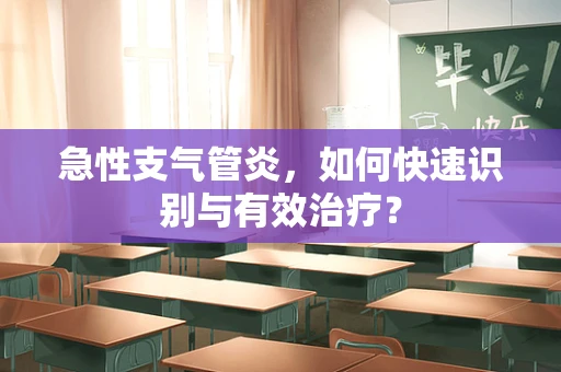 急性支气管炎，如何快速识别与有效治疗？