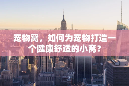 宠物窝，如何为宠物打造一个健康舒适的小窝？