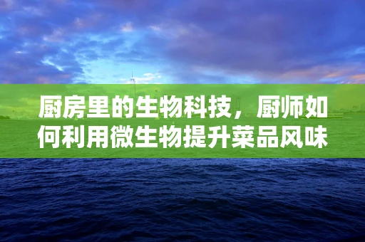 厨房里的生物科技，厨师如何利用微生物提升菜品风味？