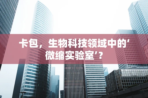 卡包，生物科技领域中的‘微缩实验室’？