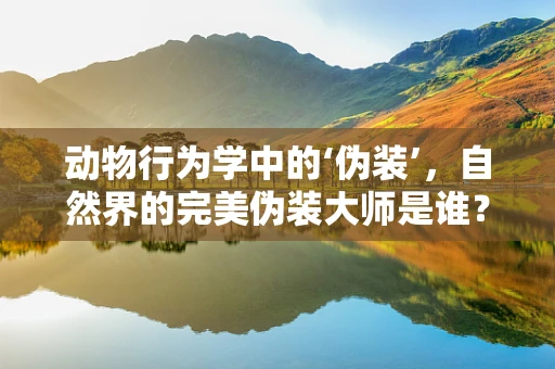 动物行为学中的‘伪装’，自然界的完美伪装大师是谁？