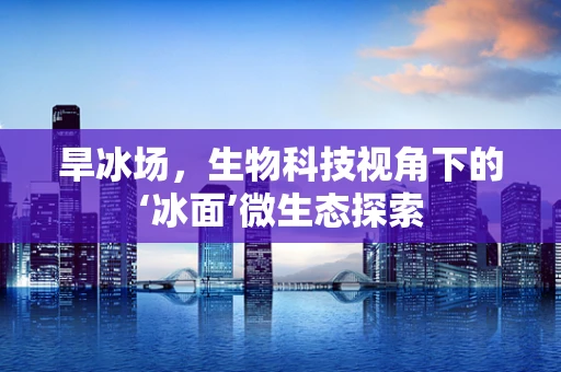 旱冰场，生物科技视角下的‘冰面’微生态探索