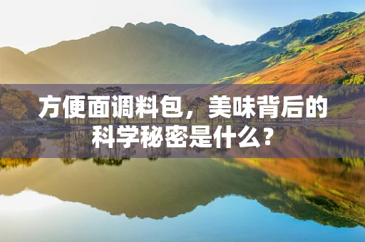 方便面调料包，美味背后的科学秘密是什么？