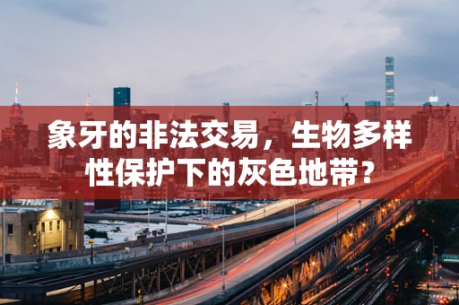 象牙的非法交易，生物多样性保护下的灰色地带？