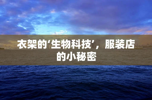 衣架的‘生物科技’，服装店的小秘密