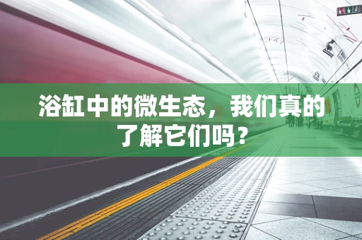 浴缸中的微生态，我们真的了解它们吗？