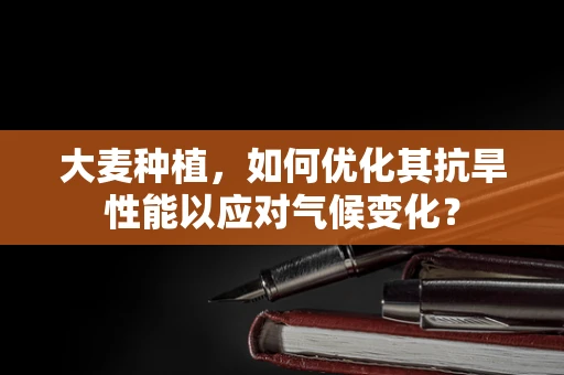大麦种植，如何优化其抗旱性能以应对气候变化？
