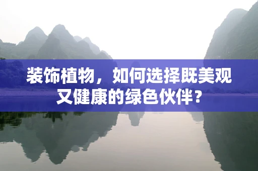 装饰植物，如何选择既美观又健康的绿色伙伴？